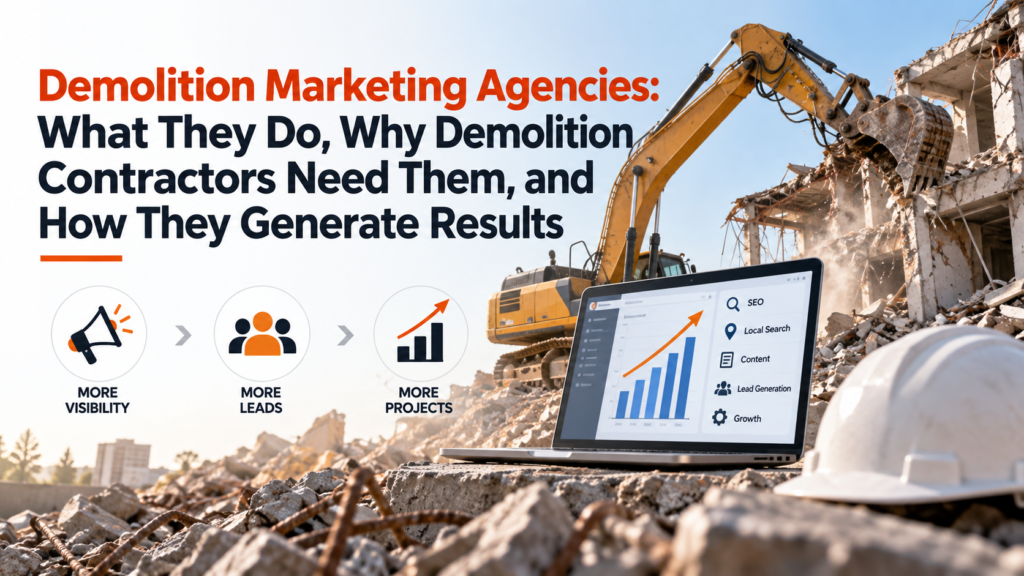Demolition Marketing Agencies: What They Do, Why Demolition Contractors Need Them, and How They Generate Results